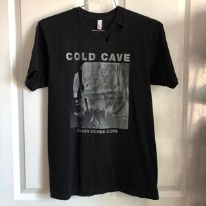 COLD CAVE distressed band t-shirt